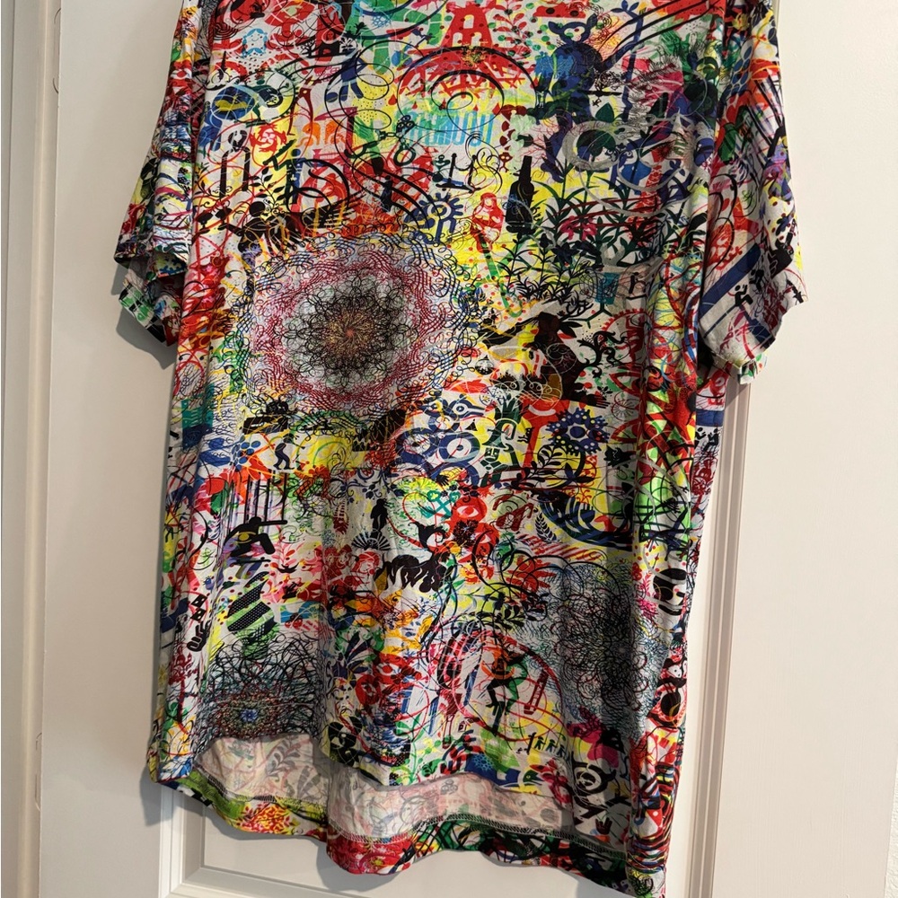 Robert Graham Red and Pink Short Sleeve Tee